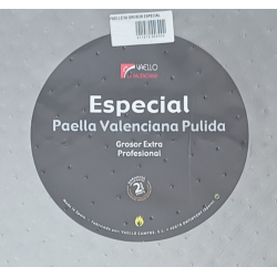 55cm - 16 Raciones - Paella de Acero Pulido Profesional - Calidad Superior